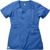 Carhartt Women's Two-Pocket Mock-Wrap Scrub Top