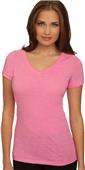 Next Level Pink Women's The Slub V-Neck T-Shirt