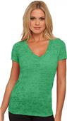 Next Level Women's Burnout Deep V-Neck T-Shirts