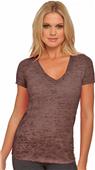 Next Level Women's Burnout Deep V-Neck T-Shirts