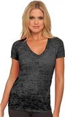 Next Level Women's Burnout Deep V-Neck T-Shirts