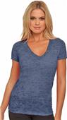 Next Level Women's Burnout Deep V-Neck T-Shirts