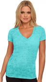 Next Level Women's Burnout Deep V-Neck T-Shirts