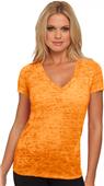 Next Level Women's Burnout Deep V-Neck T-Shirts