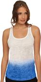 Next Level Women's Ombre Burnout Razor Tank Tops