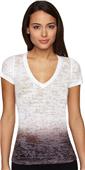 Next Level Women's Ombre Burnout Deep V T-Shirts