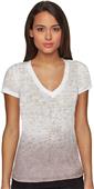 Next Level Women's Ombre Burnout Deep V T-Shirts