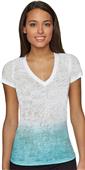 Next Level Women's Ombre Burnout Deep V T-Shirts