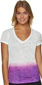 Next Level Women's Ombre Burnout Deep V T-Shirts