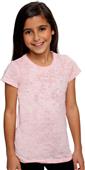 Next Level Pink Girl's Princess Burnout Tee Shirts