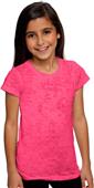 Next Level Pink Girl's Princess Burnout Tee Shirts