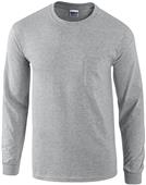 Gildan Ultra Cotton Adult L/S T-Shirts with Pocket