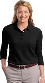 Port Authority Ladies Pique 3/4 Sleeve Polo