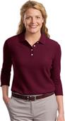 Port Authority Ladies Pique 3/4 Sleeve Polo