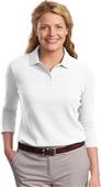 Port Authority Ladies Pique 3/4 Sleeve Polo