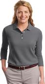Port Authority Ladies Pique 3/4 Sleeve Polo