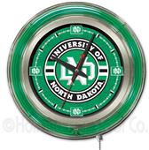 Holland University of North Dakota Neon Logo Clock