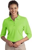 Port Authority Ladies Silk Touch 3/4-Sleeve Polos