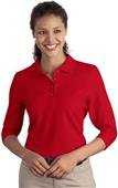 Port Authority Ladies Silk Touch 3/4-Sleeve Polos