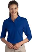 Port Authority Ladies Silk Touch 3/4-Sleeve Polos