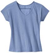 District Made Ladies Mini Stripe Dolman V-Neck Tee