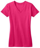 District Juniors Pink Concert V-Neck Tee Shirts
