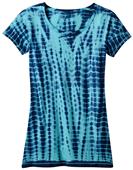 District Juniors Tie-Dye Girly Crew Tee Shirts