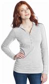 District Juniors Long Sleeve Thermal Henley Hoodie