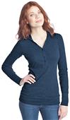 District Juniors Long Sleeve Thermal Henley Hoodie