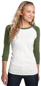 District Juniors 3/4-Sleeve Cotton Raglan Tee