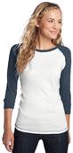 District Juniors 3/4-Sleeve Cotton Raglan Tee