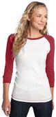 District Juniors 3/4-Sleeve Cotton Raglan Tee