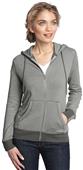 District Made Ladies' Mini Stripe Full-Zip Hoodie