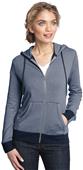 District Made Ladies' Mini Stripe Full-Zip Hoodie