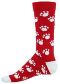 Red Lion Trails Paw Print Crew Socks Red Lion Trails Paw Print Crew Socks
