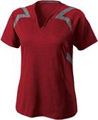 Holloway Ladies Fusion Heathered V-Neck Shirts