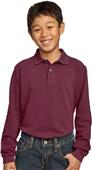 Port & Company Youth Long Sleeve Pique Polos