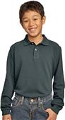 Port & Company Youth Long Sleeve Pique Polos