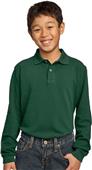 Port & Company Youth Long Sleeve Pique Polos