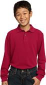 Port & Company Youth Long Sleeve Pique Polos