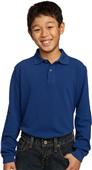 Port & Company Youth Long Sleeve Pique Polos