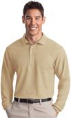 Port & Company Adult Long Sleeve Silk Touch Polos