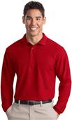 Port & Company Adult Long Sleeve Silk Touch Polos