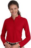 Port & Company Ladies Long Sleeve Silk Touch Polos