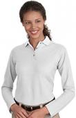 Port & Company Ladies Long Sleeve Silk Touch Polos