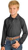 Port & Company Youth Long Sleeve Silk Touch Polos