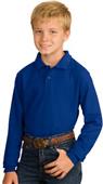 Port & Company Youth Long Sleeve Silk Touch Polos