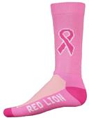 Cancer Awareness Pink Ribbon Crew Socks (1-Pair)