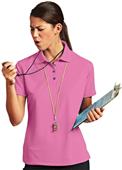 Paragon Women's Solid Mesh Pink Polo Shirt Paragon Women's Solid Mesh Pink Polo Shirt