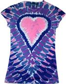 Colortone Heart Tie Dye Sublimation Tee Shirts